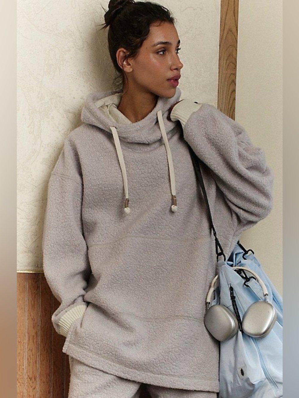 FP Movement Highlands Wool Hoodie NWT Oatmeal Heather